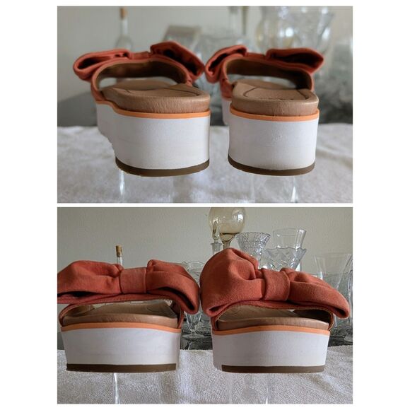 UGG Joan Vibrant Coral Clog Platfrom Slide Sandals  Sz 8 - Picture 3 of 9